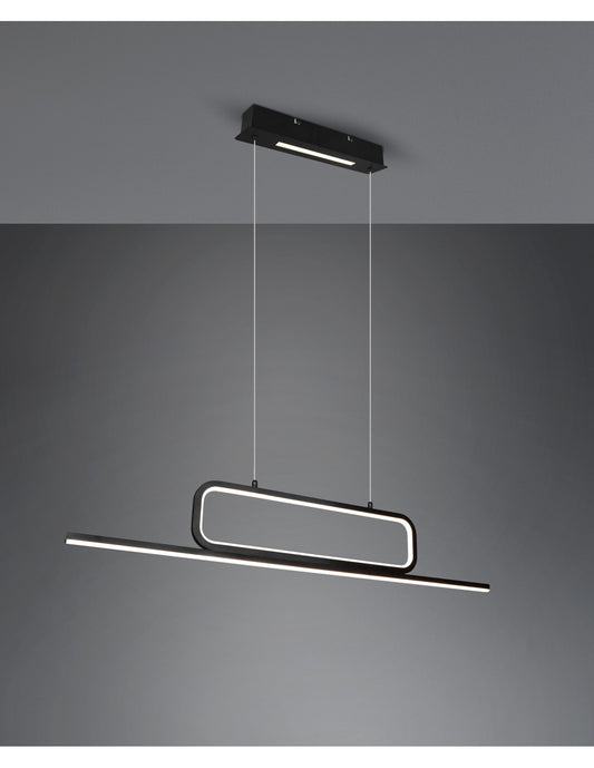 Suspension Nera Moderne Büro Aick Led Deinbarer Trio Lighting