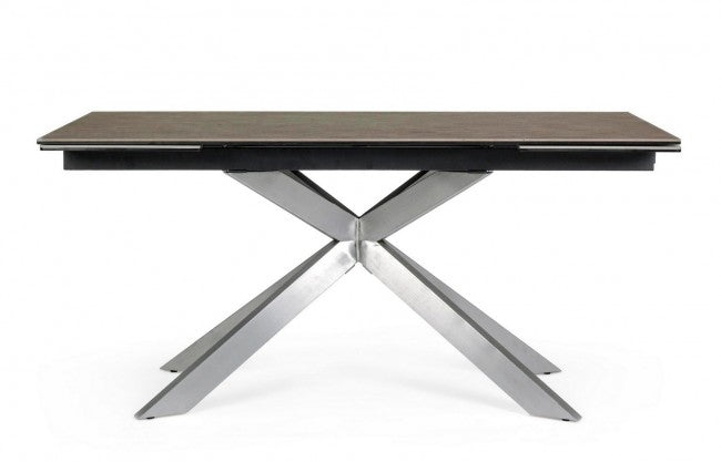 Ausziehbarer Tisch Arzachel aus Keramikstahl, 160–240 x 90 cm