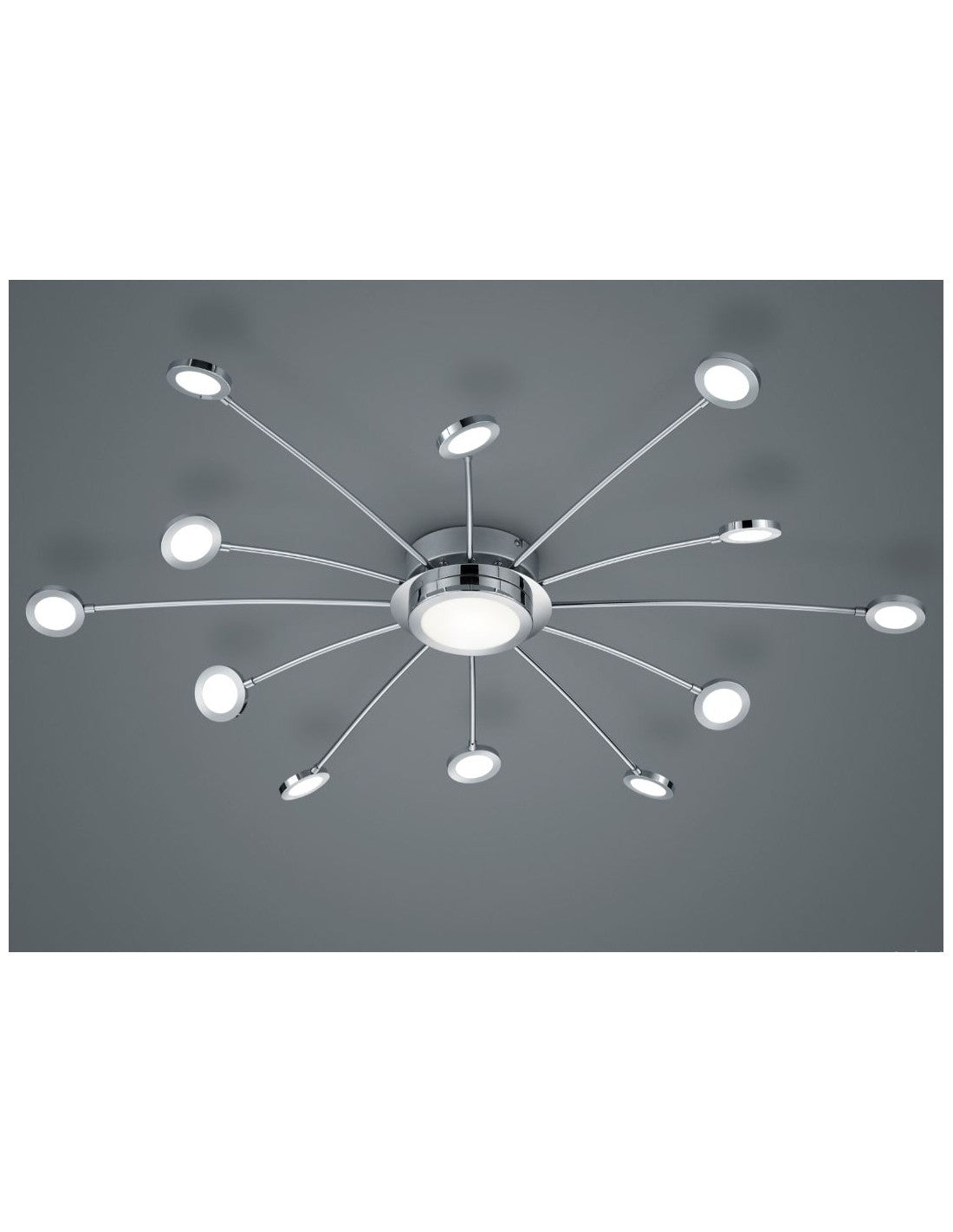 Plafoniera Moderna 13 Led Deinable Bodrum Ø100 cm Chrom Trio Lighting