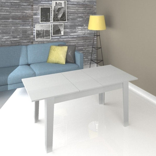 Ausziehbarer Holztisch Weiß 140-180x80 cm TOLMEN