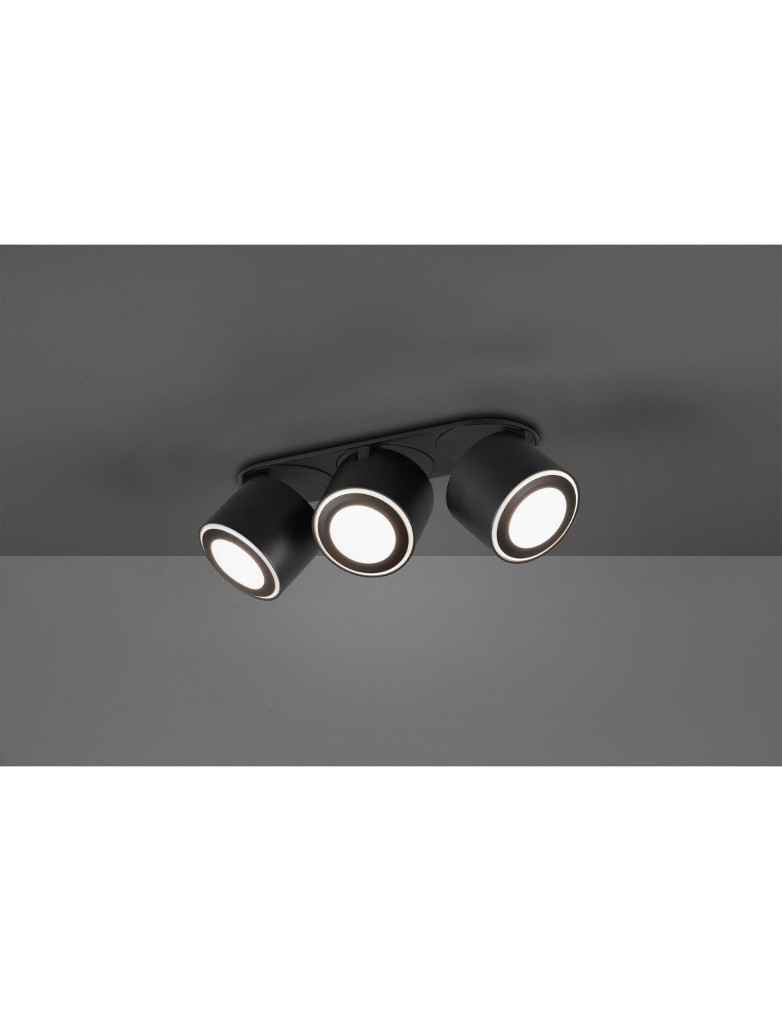Deckenleuchte 3 Spot LED Double Emission L27 cm Taurus Black Trio Lighting