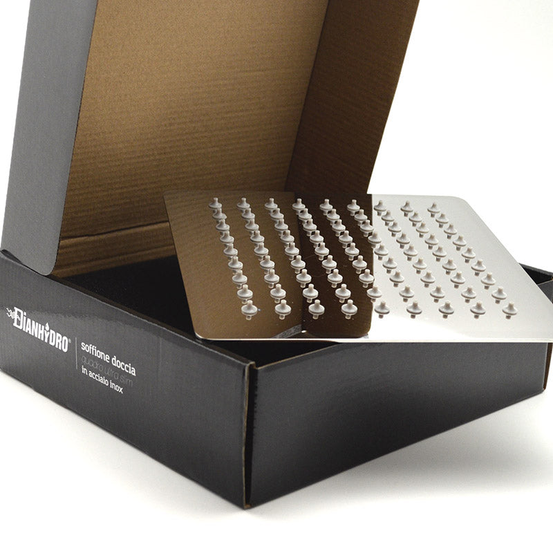 Ultraschlanker quadratischer Duschkopf aus Edelstahl