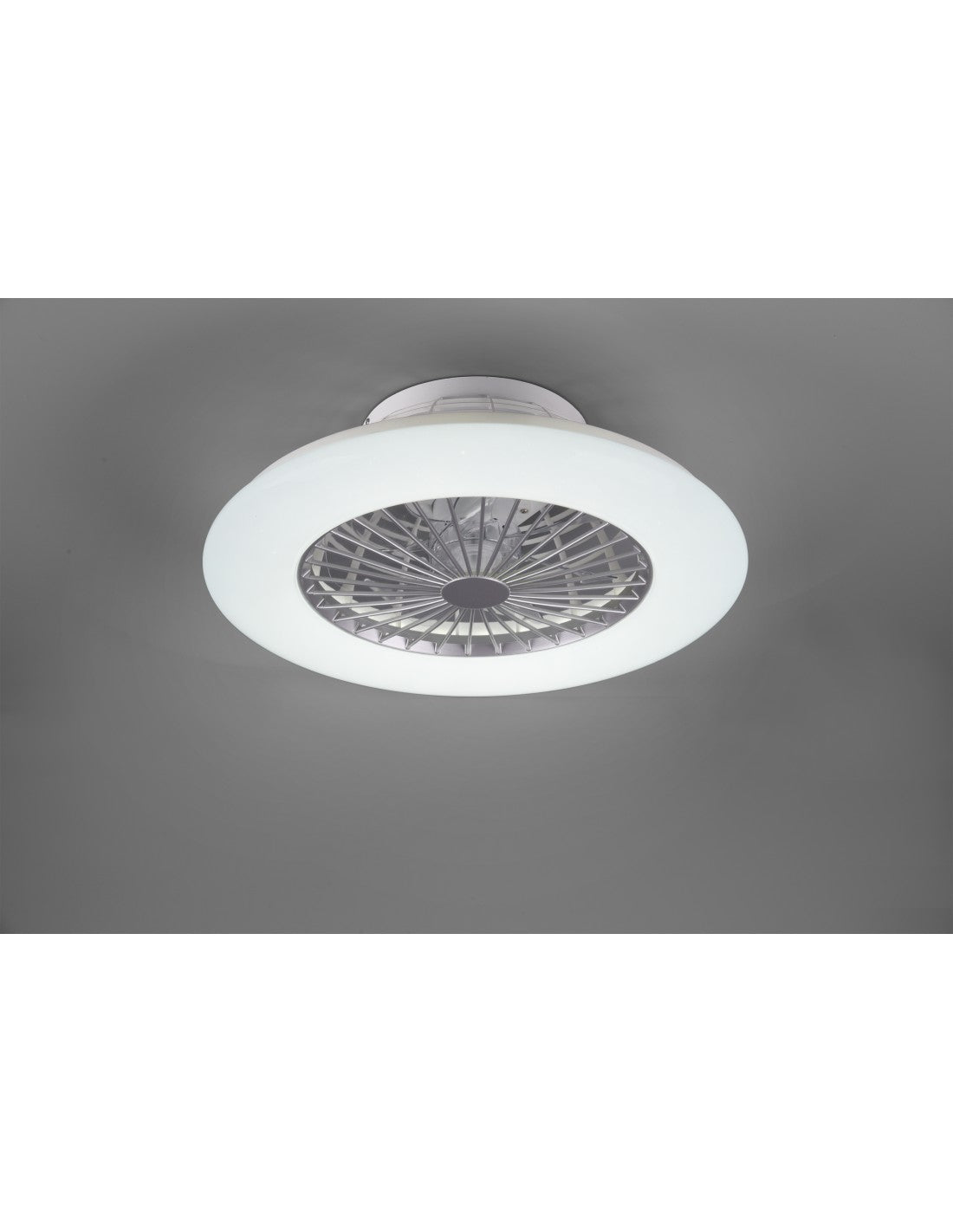 Dimmbarer LED-Kronleuchterventilator Stralsund Aluminium Trio Lighting