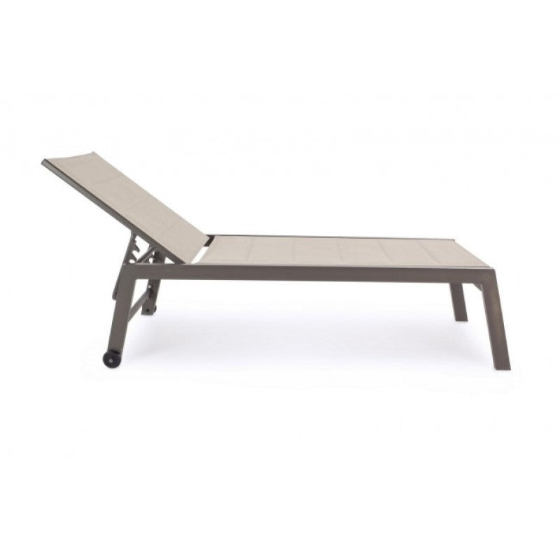 Hilde Kaffee-Hochbett aus Aluminium mit Rollen