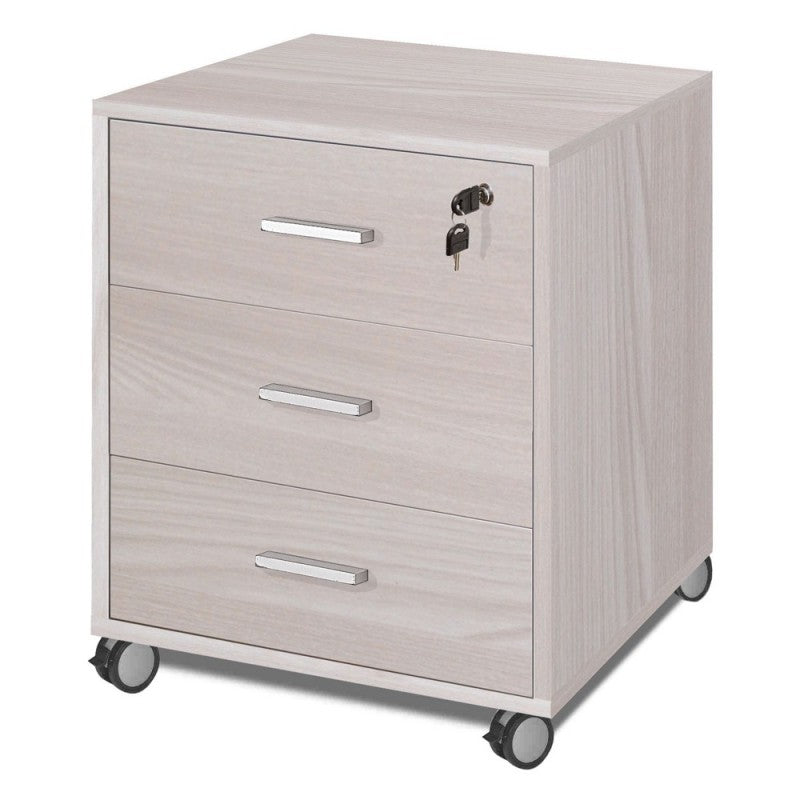 Bürokommode mit drei Schubladen und Rollen Olmo 50x41x h70 cm