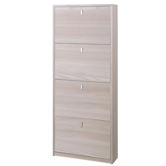 Scarpiera slim rettaspazio vier ante Olmo Chiaro 63x18x h154 cm