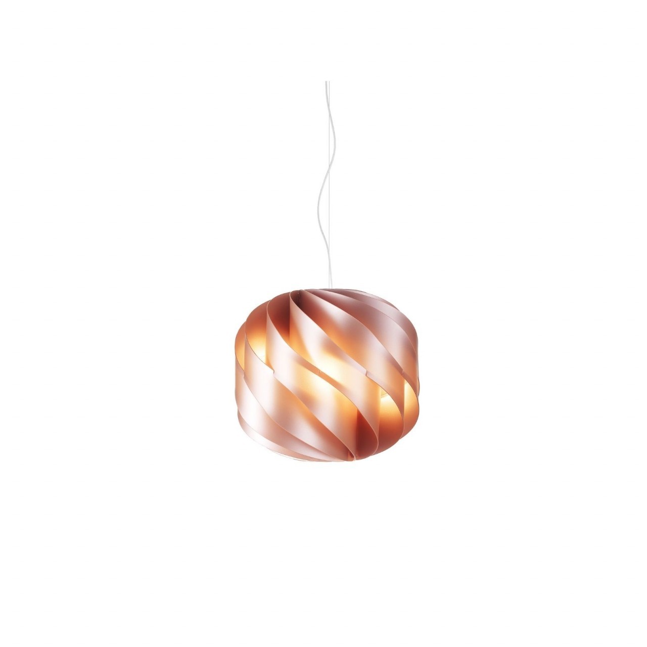 Aufhängung 3 Leuchten Kupfer in Chrom Metall Cm. 72 x 70h