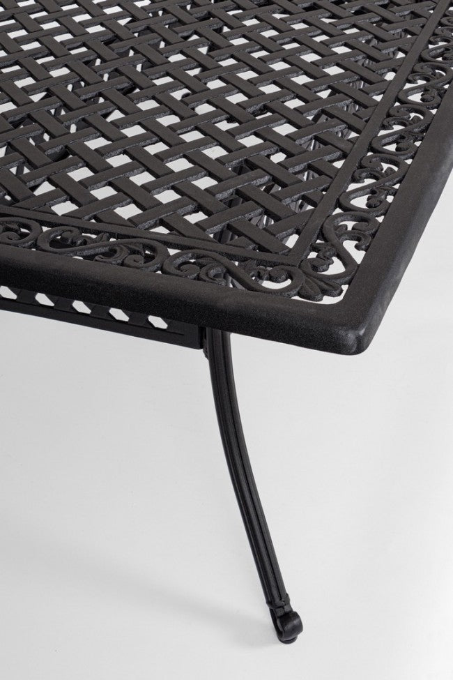Ivrea rechteckiger Anthrazit-Außentisch 107 x 213 cm