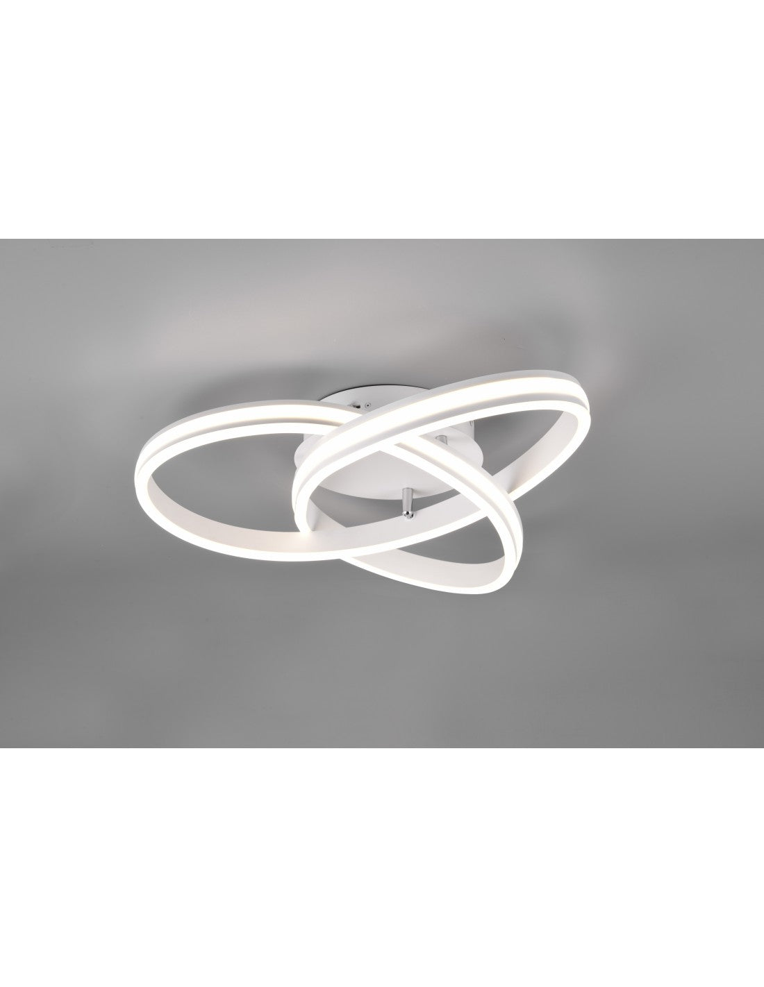 Moderne Vortice Deckenleuchte Yara White Led Dimmer Trio Lighting