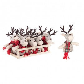 Rentier-Schneemann-Weihnachtsdekoration 8x7x H11,5 cm 1 Stück