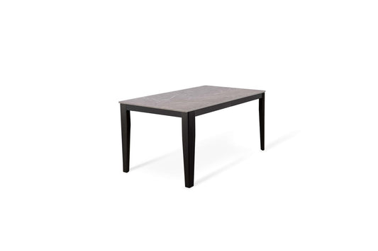 Anthrazit-schwarzer ausziehbarer Tisch 90 cm x 156-316 cm H. 76 cm