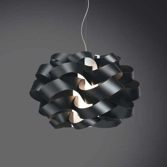 Einflammiger CLOUD-Pendelleuchter, Schwarz, Durchmesser 28 x H18 cm