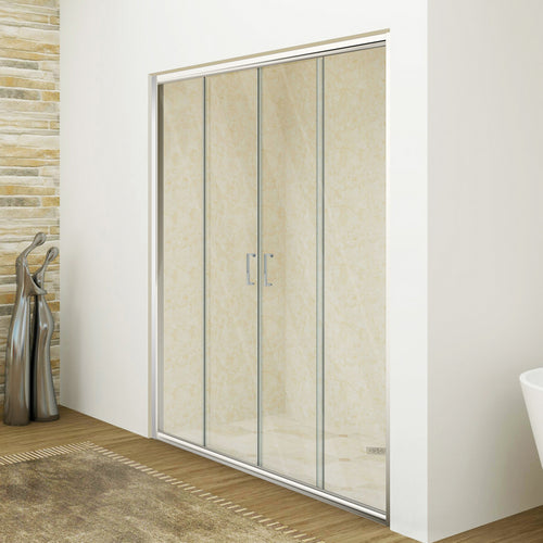 Schiebeduschnische mit 4 Glastüren 156-160 cm / Öffnung 68 cm