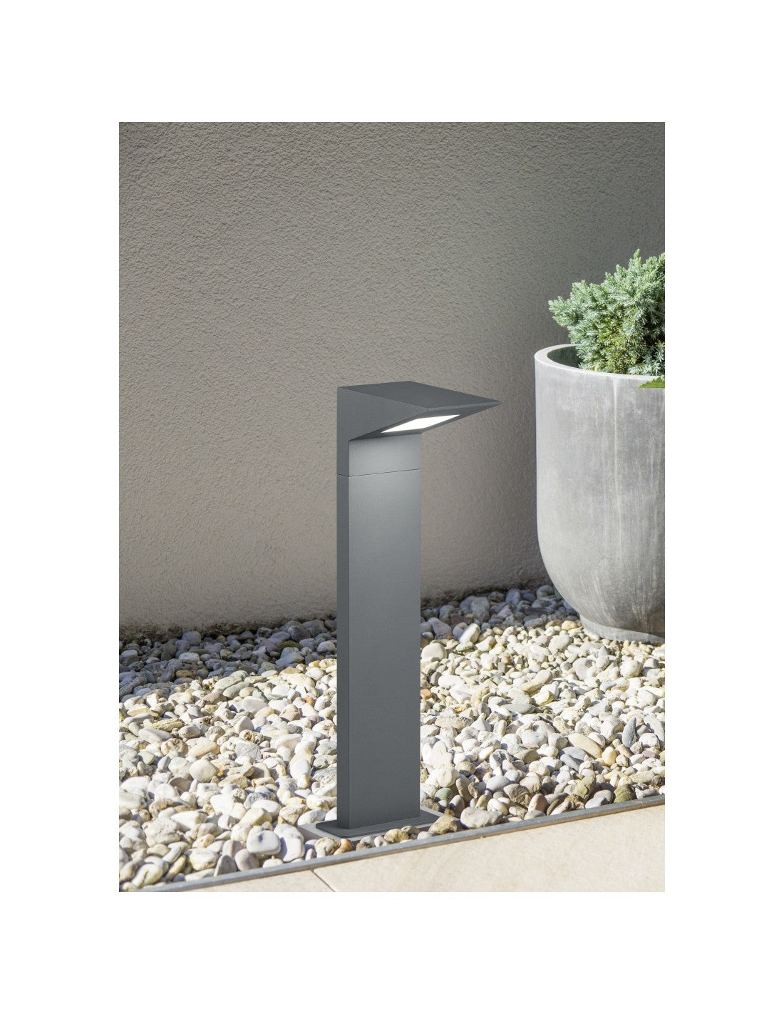 Nelson Trio Lighting Außen-LED-Pollerleuchte aus anthrazitfarbenem Aluminium, IP54