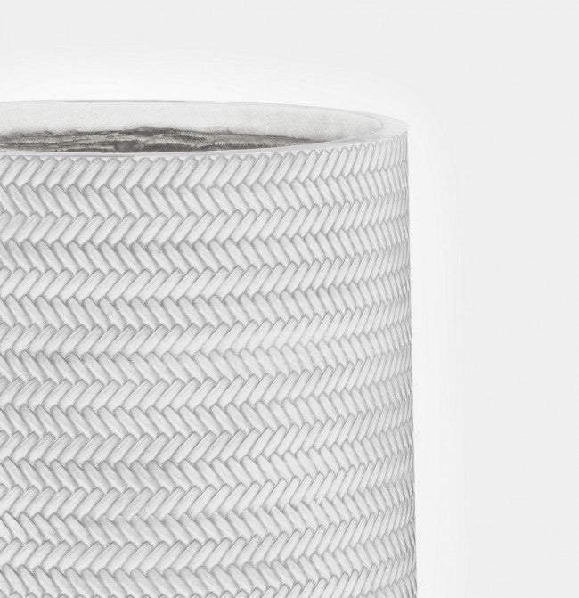 Set2 P.Vase Tressage To Alto Bianco