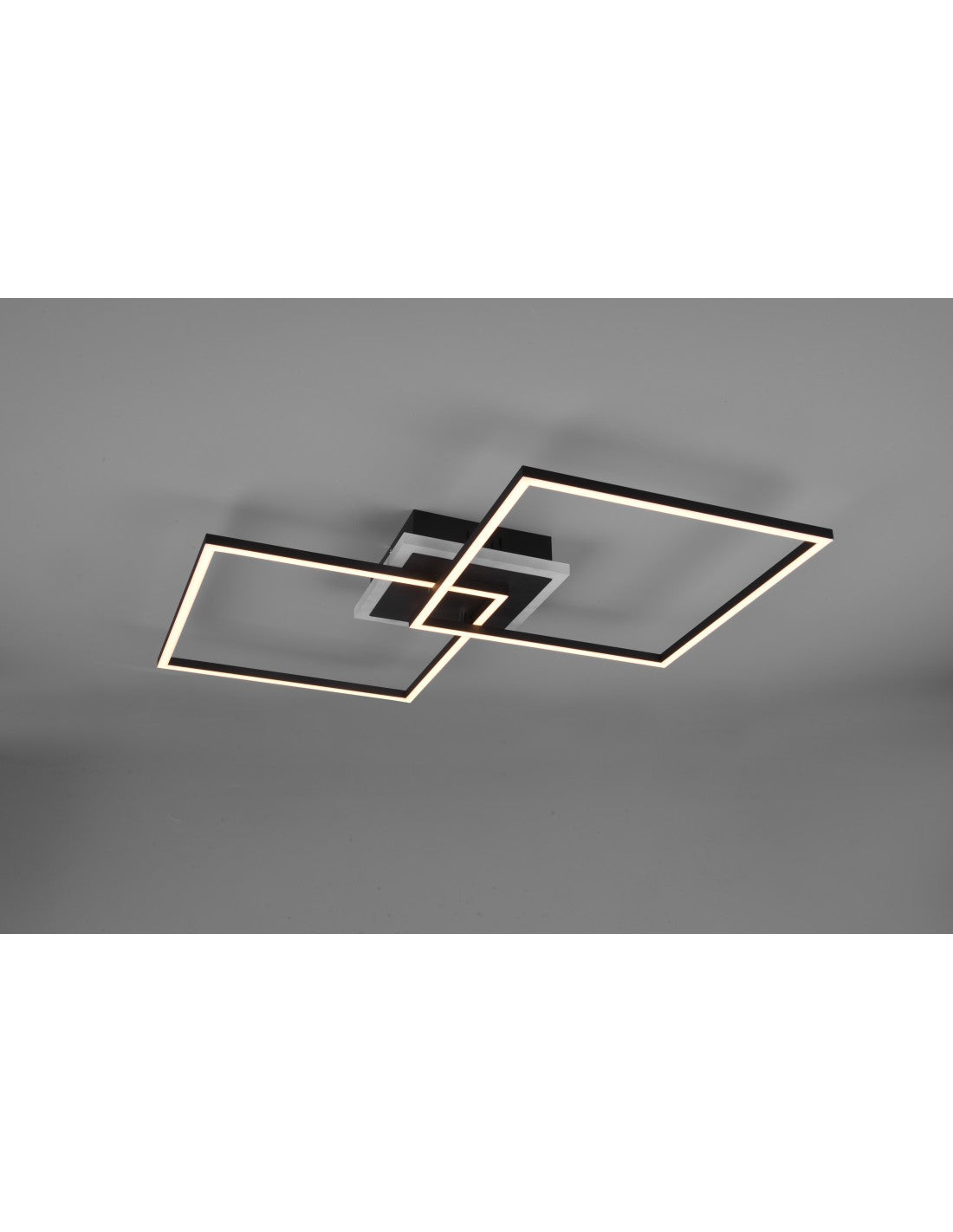 Plafoniera Arribo Quadrate Black Led Dauchbares Rgbw Trio Lighting