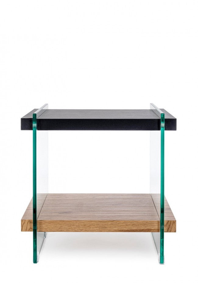 Couchtisch 2P Line Holz Schwarz 50X50