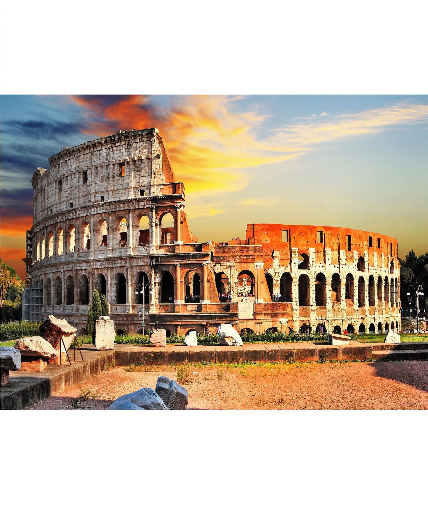 Druck auf Glas 80x120 cm mit mehrfarbiger Leinwand