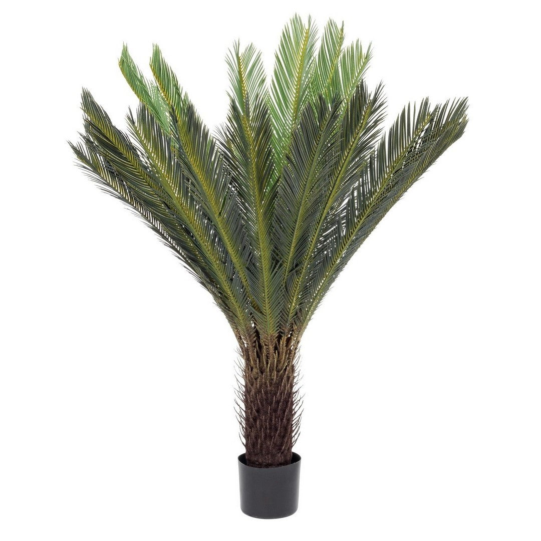Pianta mit Vase Palma Cycas 28 Blätter 120h cm