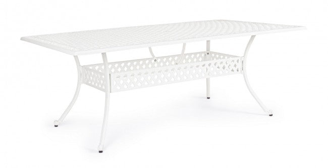 Ivrea weißer rechteckiger Außentisch 107x213 cm