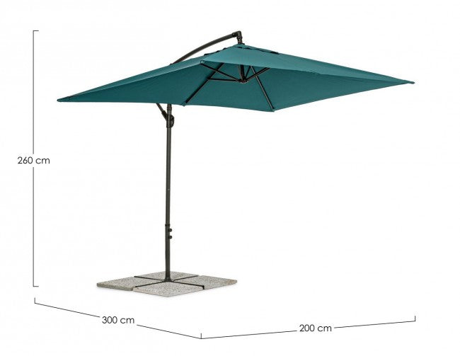 Texas-Armschirm 2x3 cm Anthrazit-Pfau