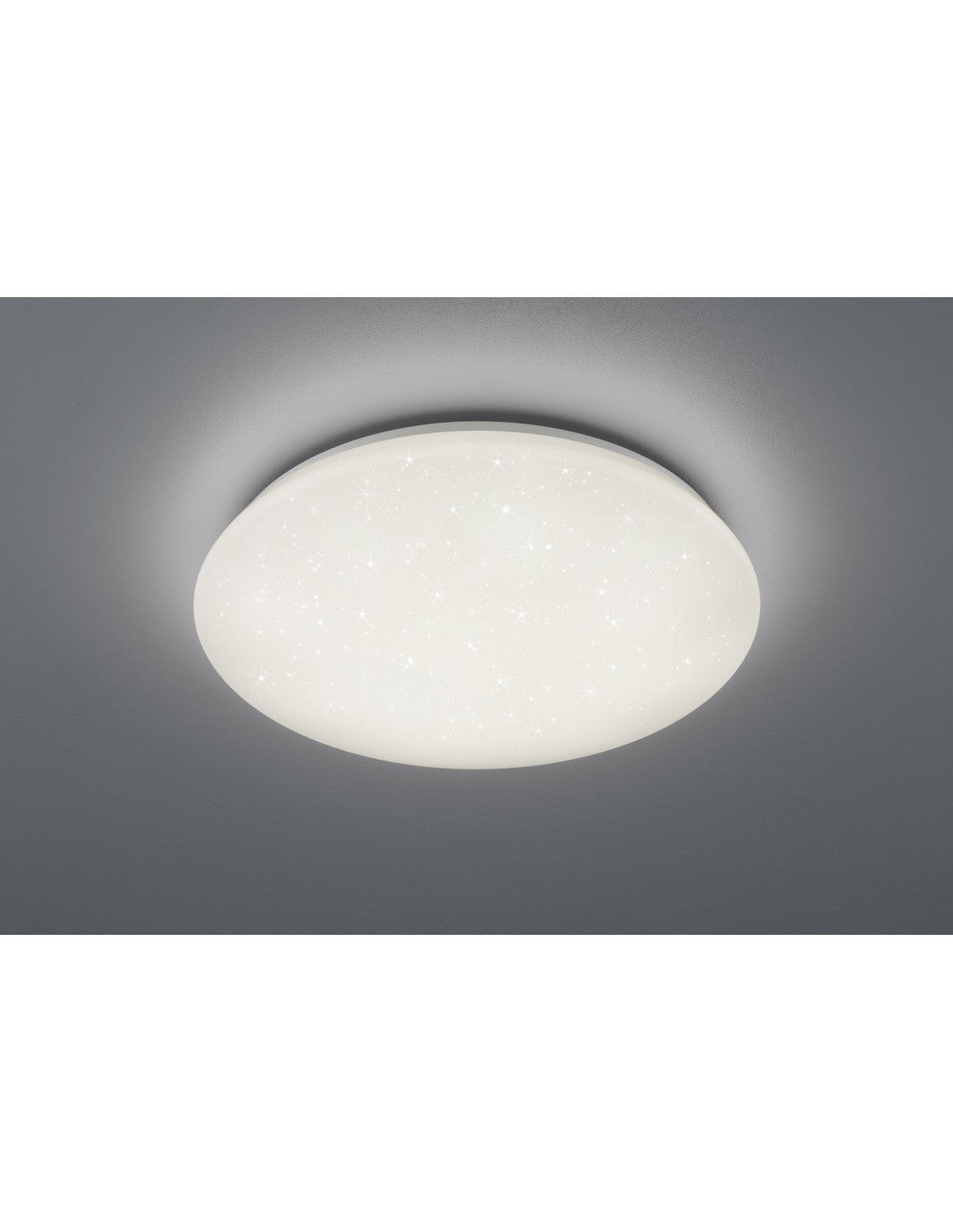 IP44 Dimmbare LED-Deckenleuchte Potz White Glitter Ø50 cm Trio Lighting