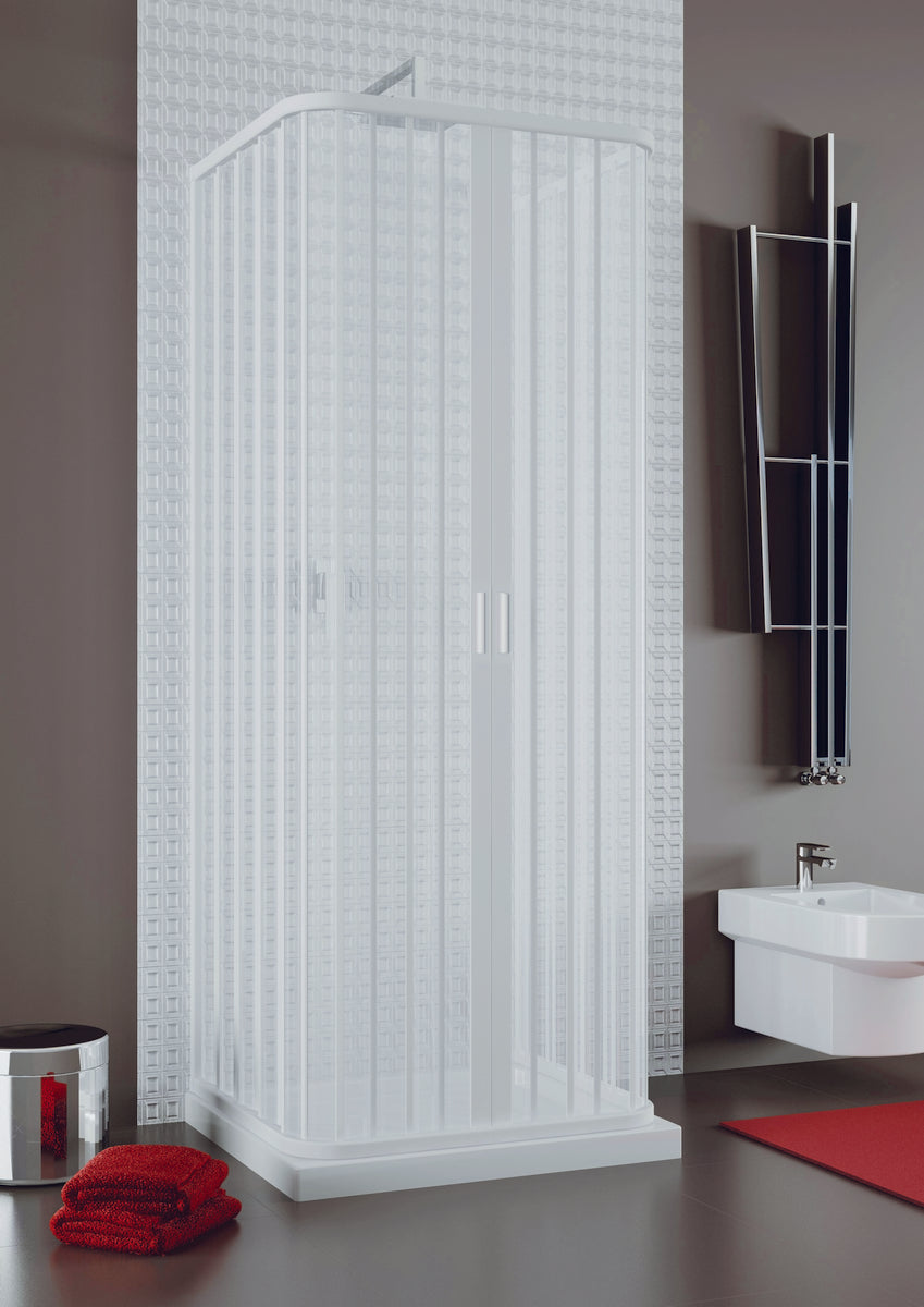 3L-Duschkabine, reduzierbarer Faltenbalg, zentrale Öffnung, Lux