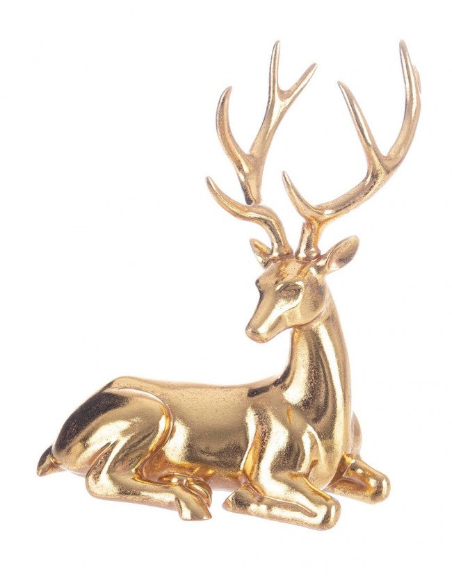 2x Rentier Majestic Sitting Gold 29x35h