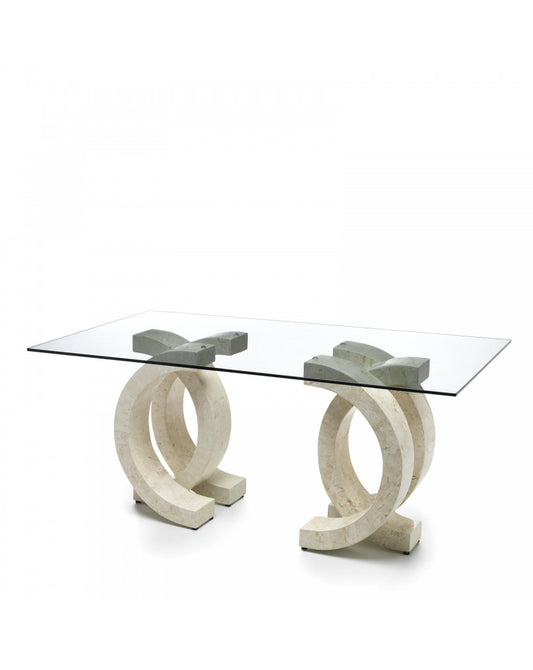 Fester Tisch 180 x 100 – Transparent – ​​Olimpia
