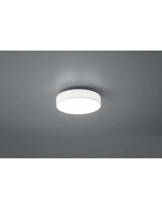 LED Deckenleuchte Dimmer Farbwechsel Lugano Weiß Stoff Ø30 cm Trio Lighting