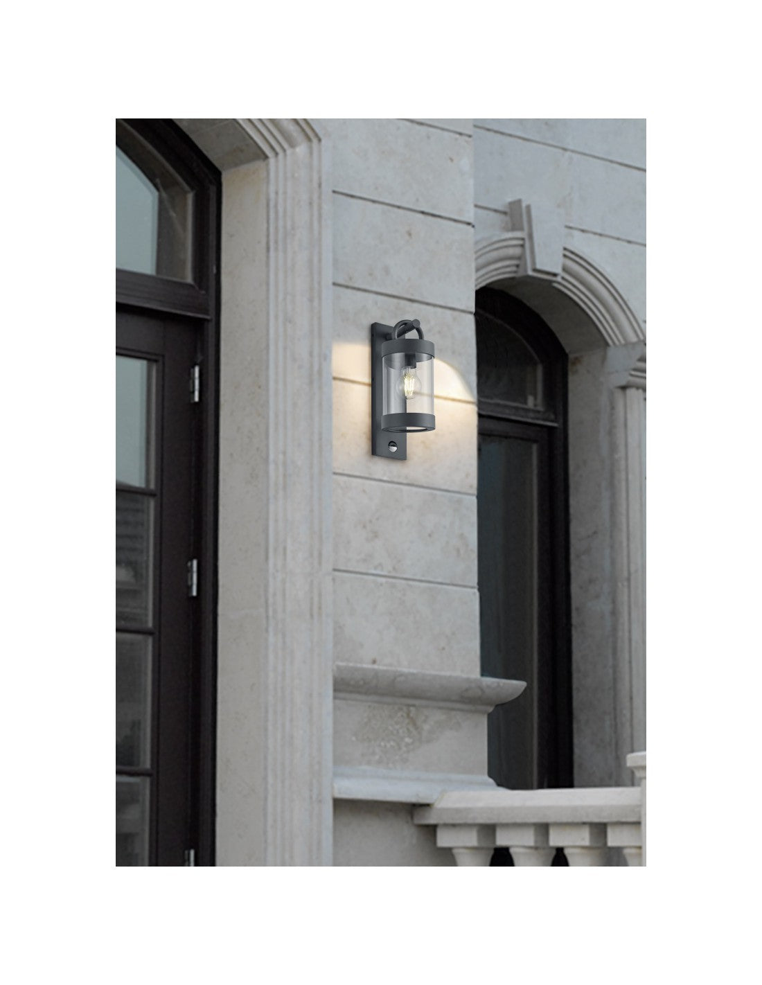 Applique Lanterna Sambesi Anthrazit Sensor Wovement IP44 Trio Lighting