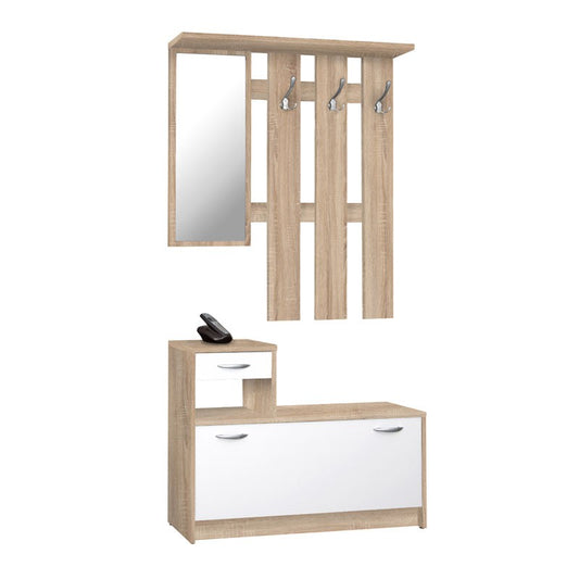 Rudolf Eingangsmöbel in Weiß – Sonoma-Eiche