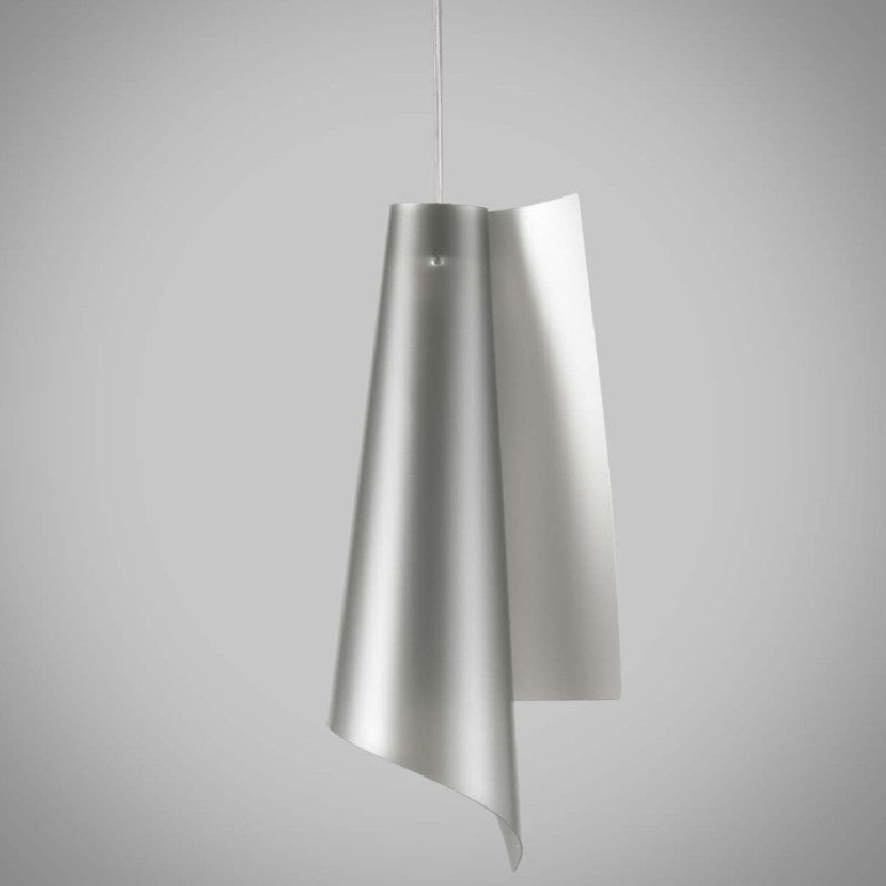 Hängeleuchter aus Polilux VELA Argento, Durchmesser 19 x H49 cm