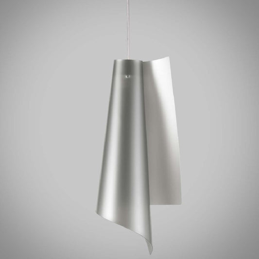 Hängeleuchter aus Polilux VELA Argento, Durchmesser 19 x H49 cm