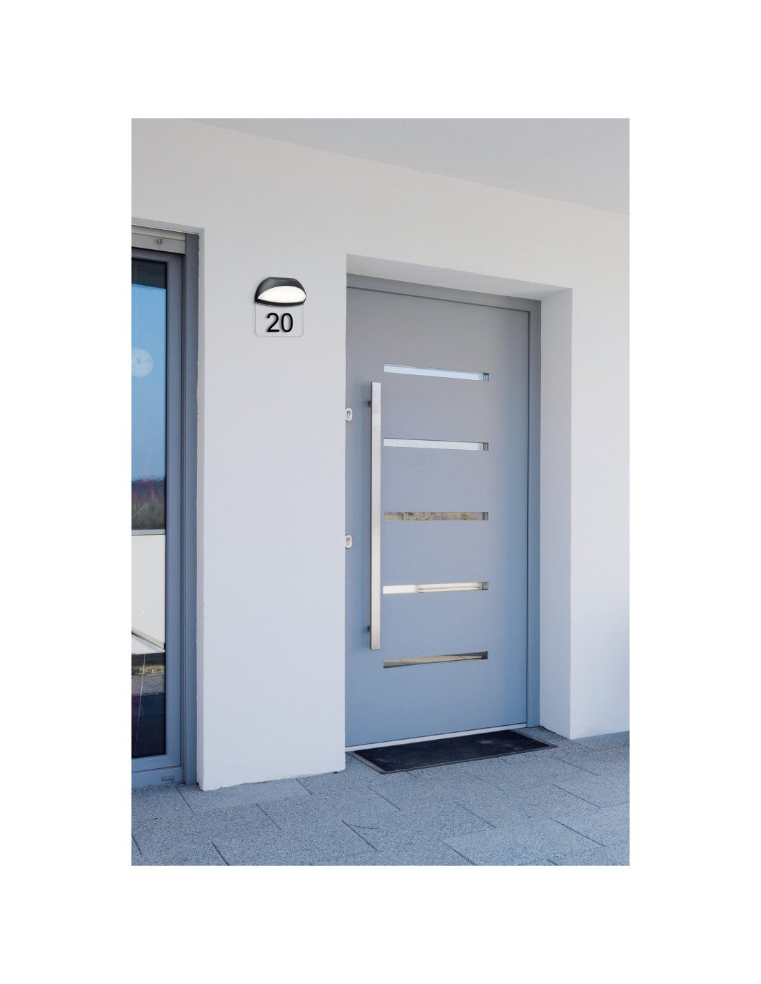 Muga Außenapplikation IP54 Anthrazit Cup House Numbers Trio Lighting