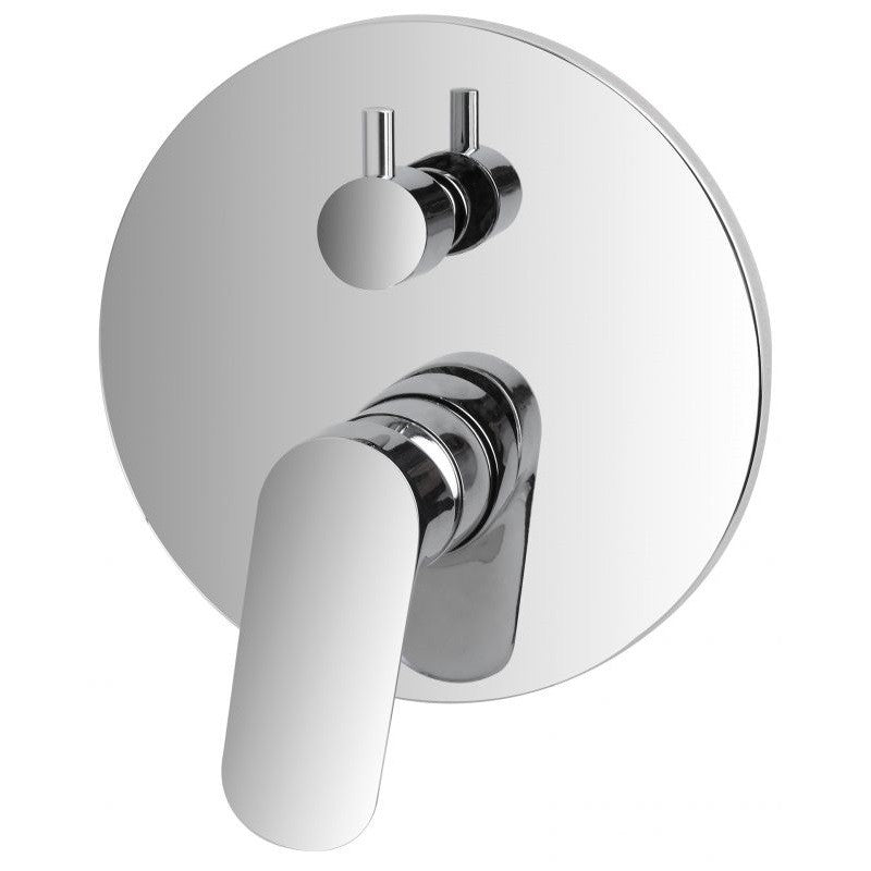 Runder Einbau-Duschmischer aus Stahl der KREO-Serie