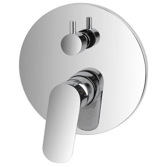 Runder Einbau-Duschmischer aus Stahl der KREO-Serie