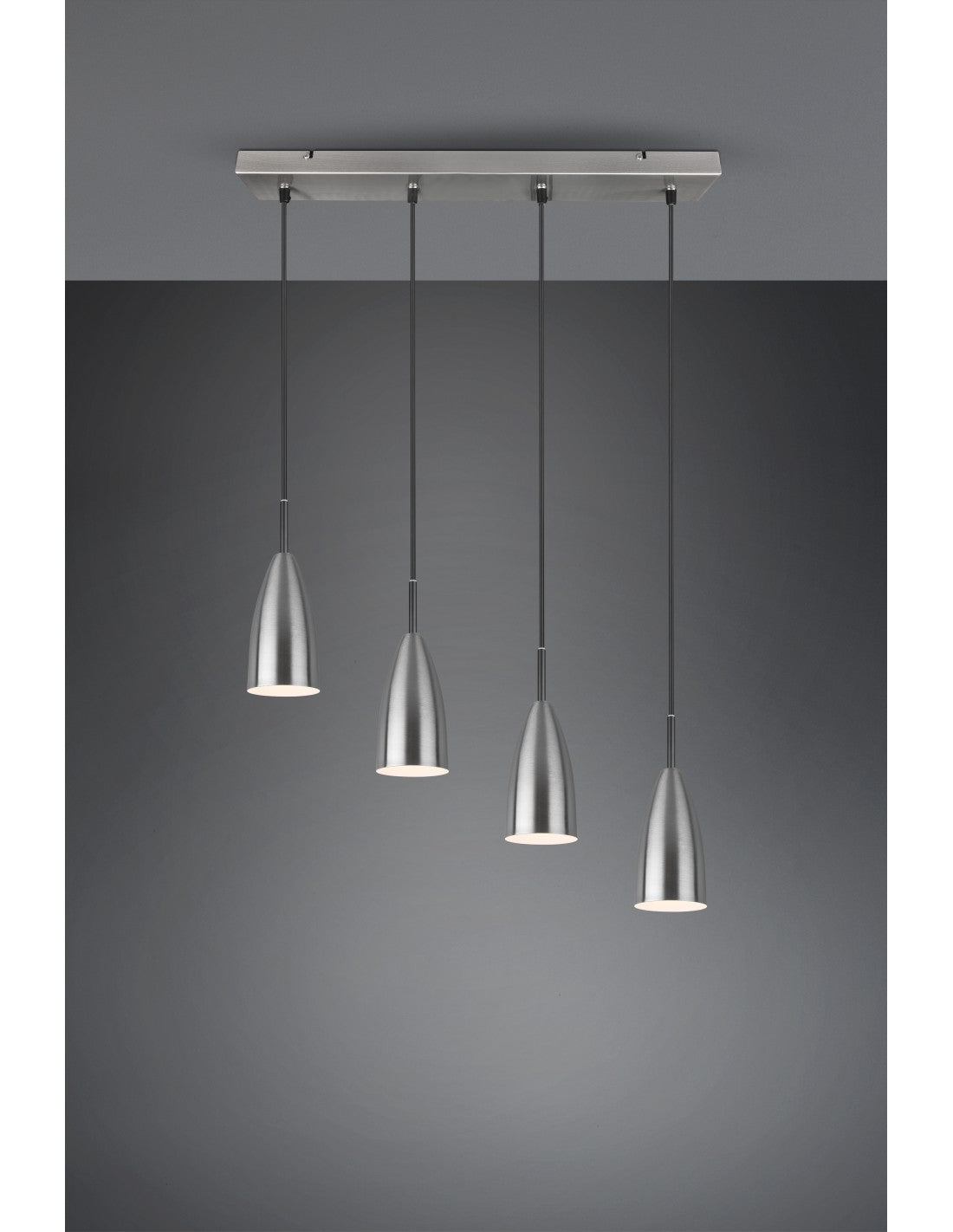 Farin Island Linearer Kronleuchter 4 Lichter Nichel Trio Lighting