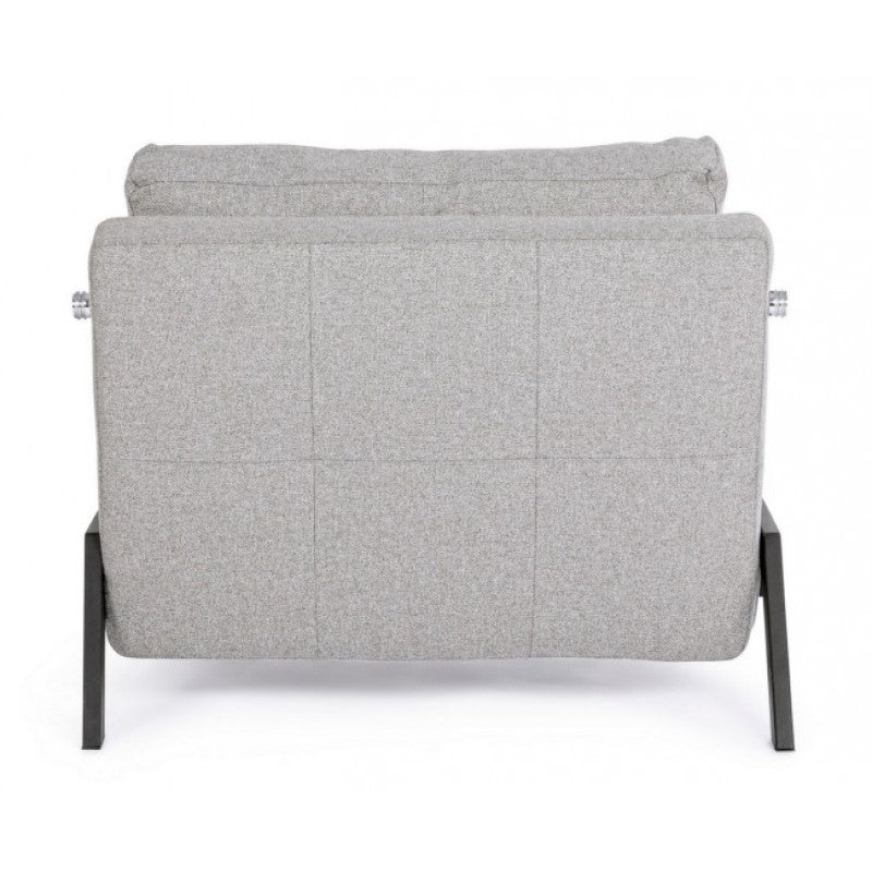 Platzsparendes Einsitzer-Schlafsofa aus beigem HAYDEN-Stoff, 95 x 96 x 79 cm