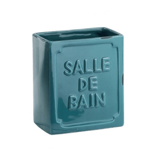 Blauer Zahnbürstenhalter aus Keramik von Vivienne Gedy