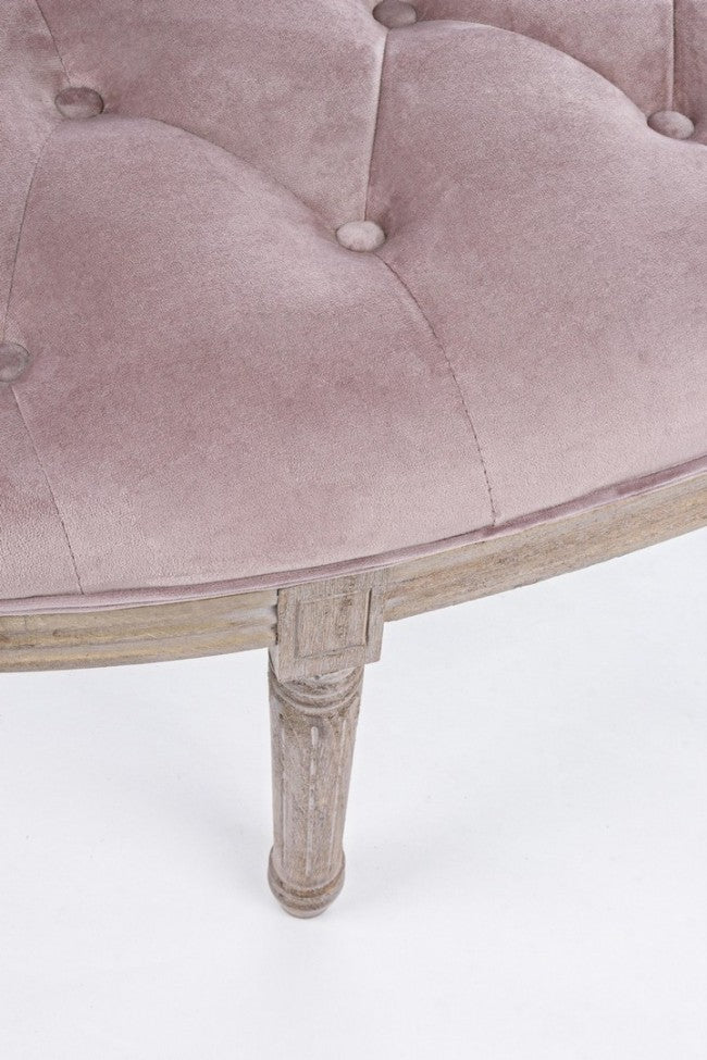 Classic Tilde Woodrose Samtbank 125x42x48h cm