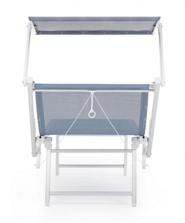 Kreuzblaues faltbares Aluminiumbett