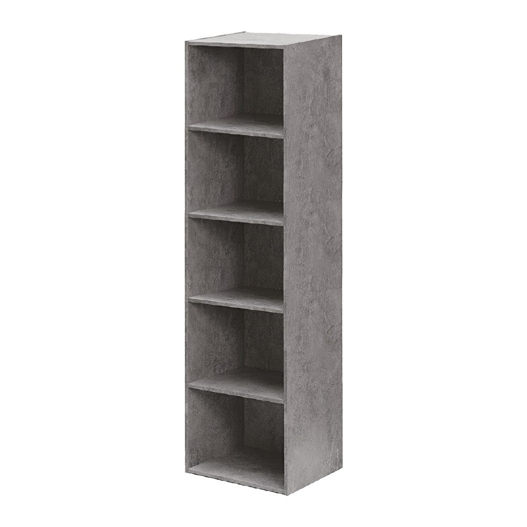 Bücherregal aus Holz 5 Regale Cemento Regal 40x29xH. 172cm
