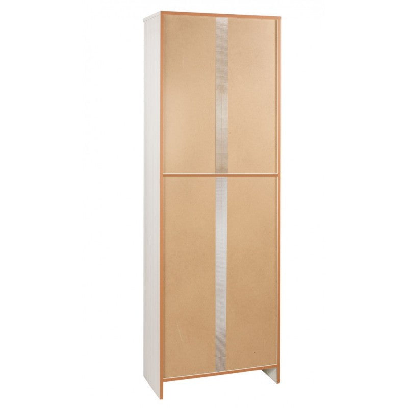 Weißer Mehrzweck-Kleiderschrank mit zwei Türen, 62 x 34 x 182 cm