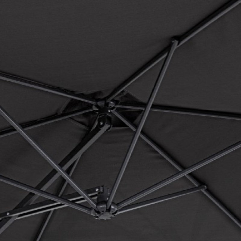 Gartenschirme, grau, 3 Meter grau