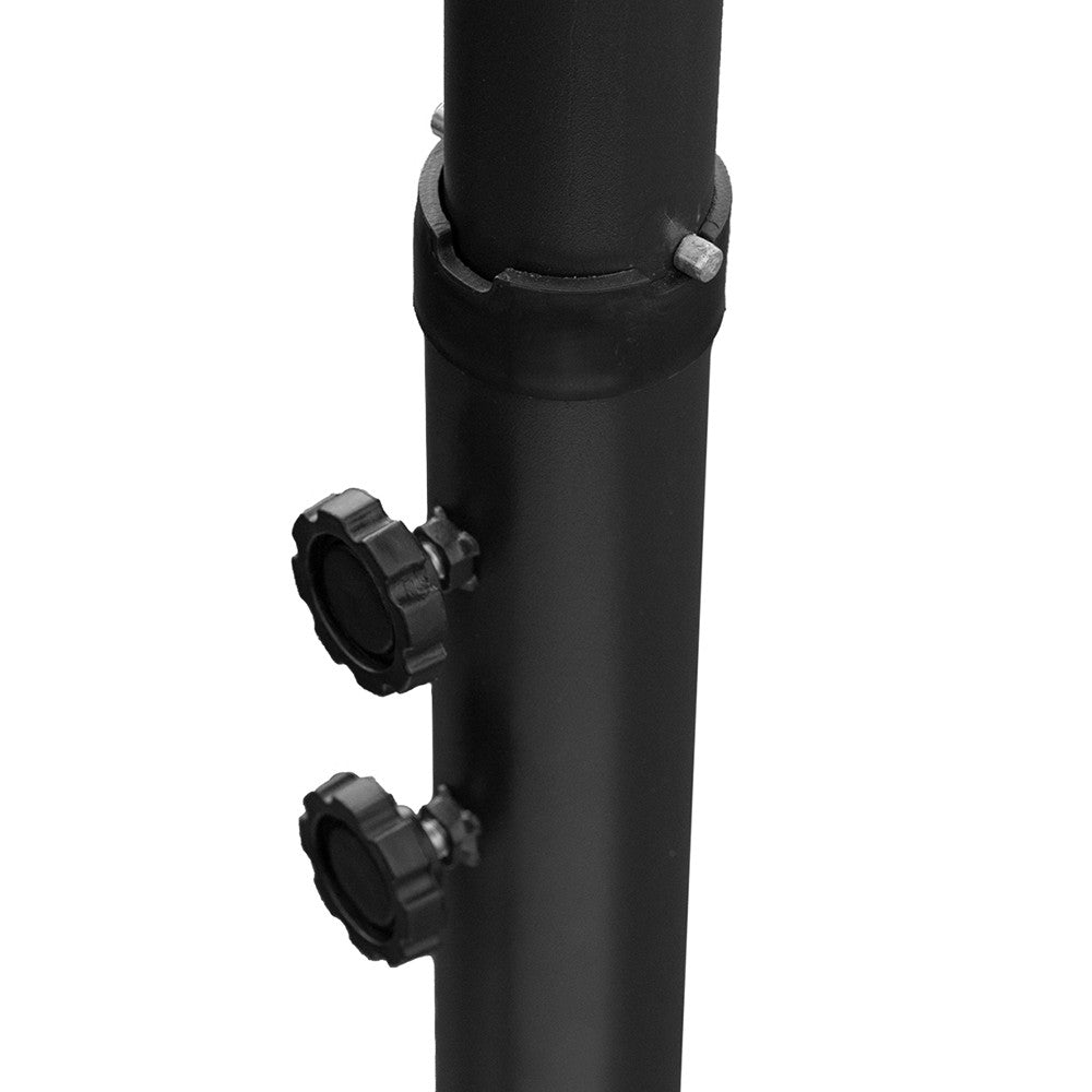 Seitenarm Schirm rund Garten dezentral Stahl d. 3 mt BEIGE mit Klappe