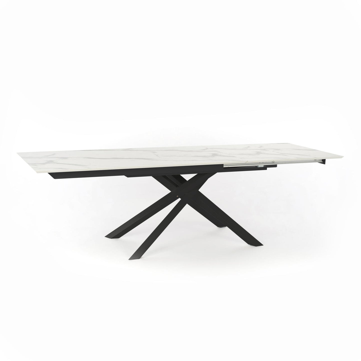 Ausziehbarer Tisch mit Calacatta-Marmorplatte 170/270x90x76h cm