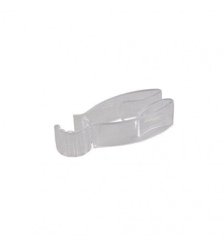 Transparenter Haken für Duschstangen oder -säulen