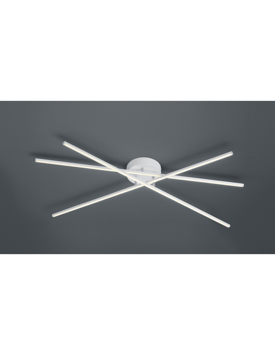 Moderne Deckenleuchte Tiriac 3 weiße LED-Stäbe L100 cm Trio Lighting