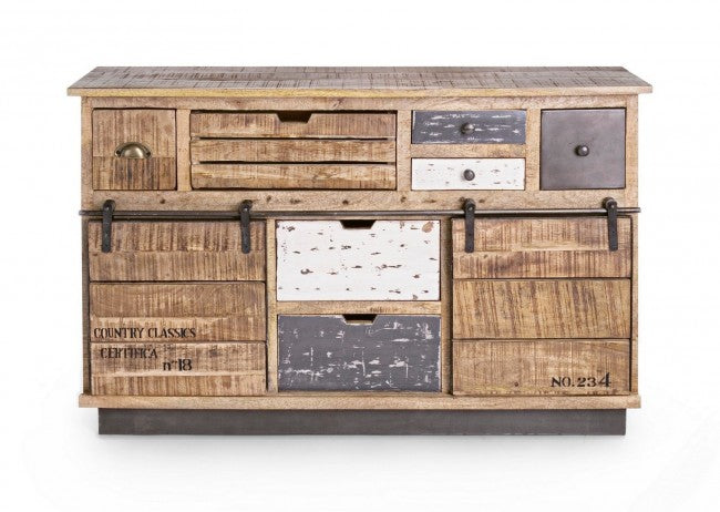 Tudor Sideboard 2 Türen 7 Schubladen 125x37x80h cm